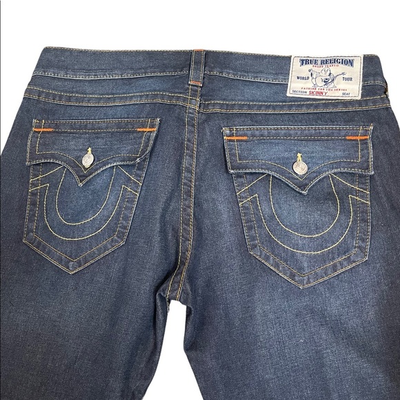 True Religion brand jeans skinny flaps women size 38 - Picture 3 of 12